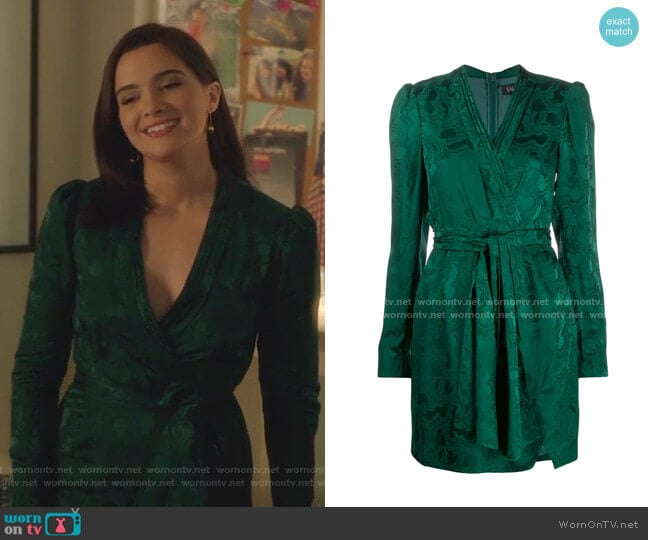 Bibi Wrap Dress by Saloni worn by Jane Sloan (Katie Stevens) on The Bold Type