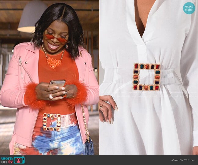 Anya Jeweled Belt by Akira Label worn by Porsha Taylor (Ta'Rhonda Jones) on Empire