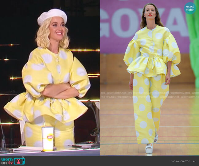 Ferrah Showpiece Top and Chet Showpiece Pants by Stine Goya worn by Katy Perry on American Idol