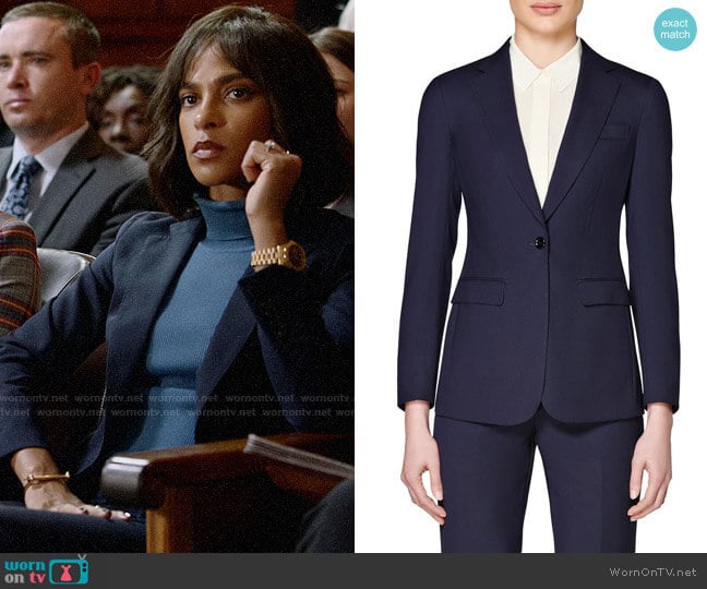 WornOnTV: Edie’s navy suit on Almost Family | Megalyn Echikunwoke ...