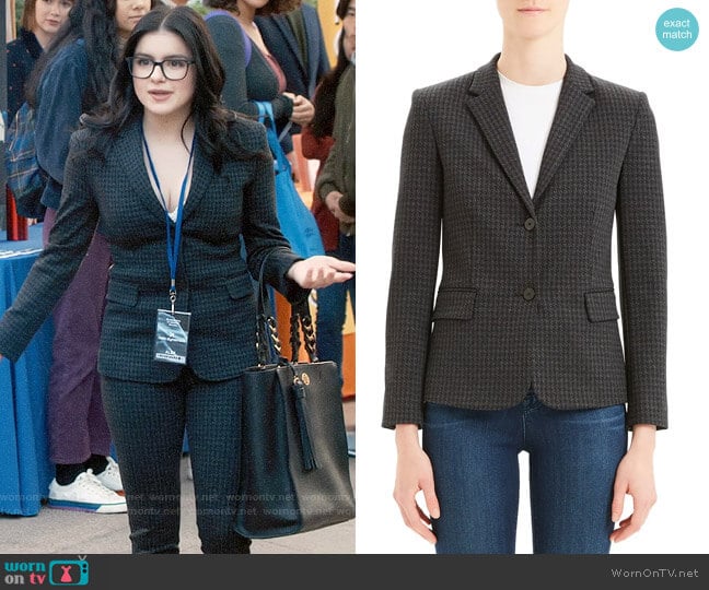 Theory Houndstooth Shrunken Two-Button Jacket worn by Alex Dunphy (Ariel Winter) on Modern Family