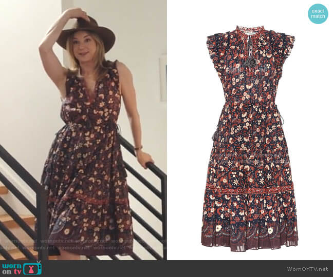 Prunella Floral Cotton Midi Dress by Ulla Johnson worn by Nicolette Nevin (Emily VanCamp) on The Resident