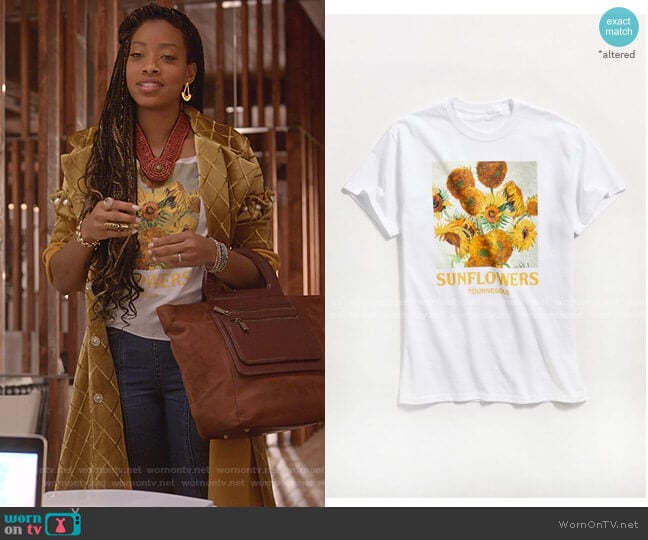 Van Gogh Sunflowers Tee by Urban Outfitters worn by Yana (Kiandra Richardson) on Empire