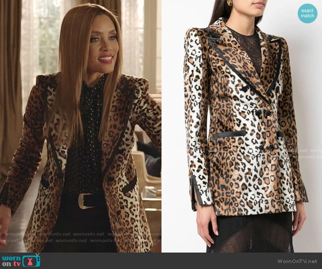 WornOnTV: Dominique’s leopard print blazer on Dynasty | Michael Michele ...