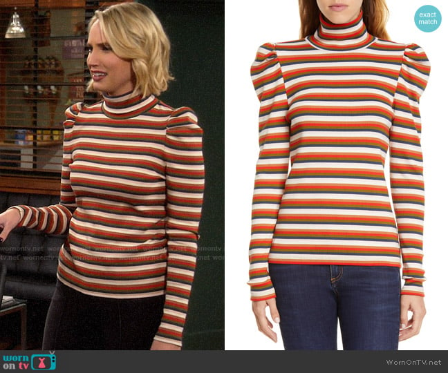 Veronica Beard Cedar Turtleneck worn by Mandy Baxter (Molly McCook) on Last Man Standing