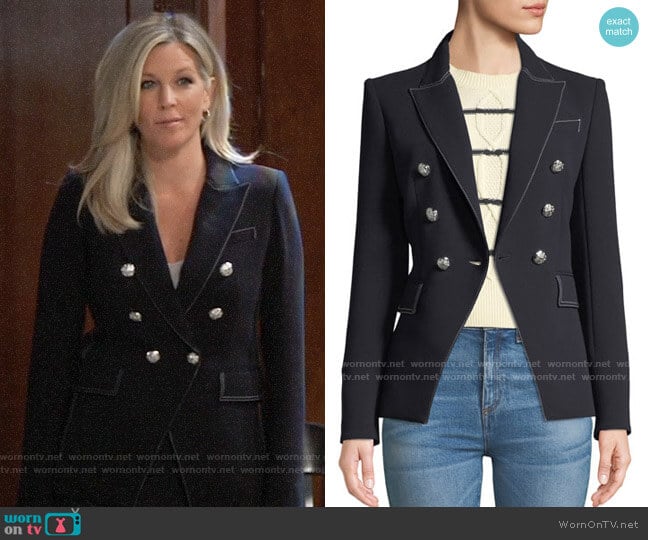 Veronica Beard Miller Blazer worn by Carly Spencer (Laura Wright) on General Hospital