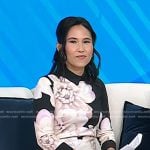 Vicky Nguyen’s black floral dress on Today