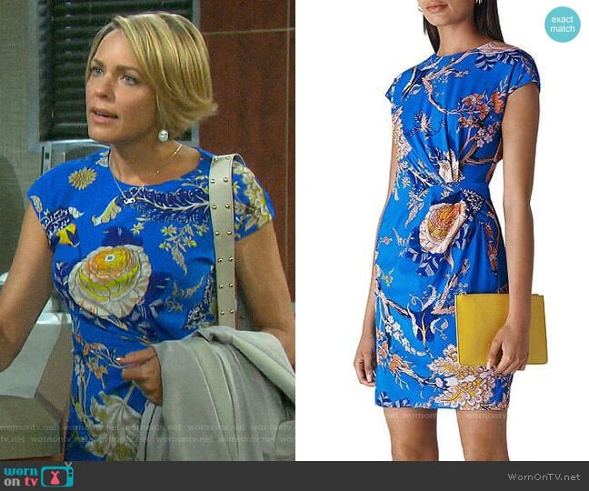 Whistles Exotic Floral Silk Blend Dress worn by Nicole Walker (Arianne Zucker) on Days of our Lives