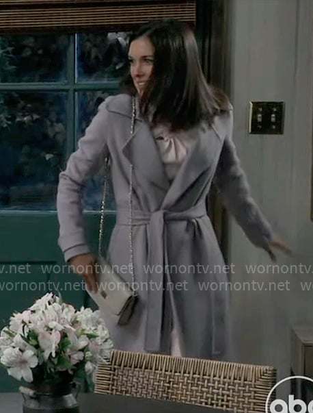 Willow’s lavender purple coat on General Hospital