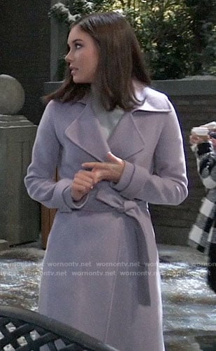 Willow’s lavender purple coat on General Hospital
