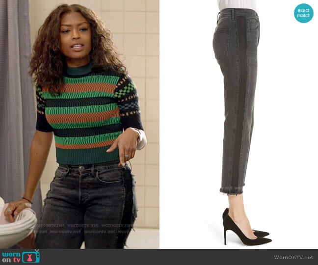 3x1 W3 Cora Side Fray Crop Straight Leg Jeans worn by Ali Finer (Javicia Leslie) on God Friended Me