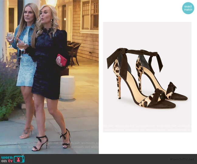 Clarita 100 Calf Hair Sandals by Alexandre Birman worn by Tinsley Mortimer on The Real Housewives of New York City