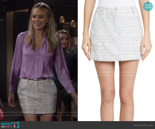 Brooklyn Skirt by Amanda Uprichard worn by Abby Newman (Melissa Ordway) on The Young and the Restless