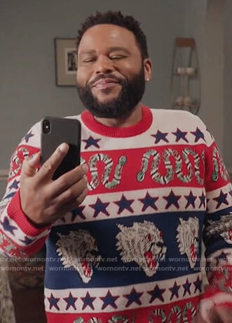 Andre’s panther print sweater on Black-ish