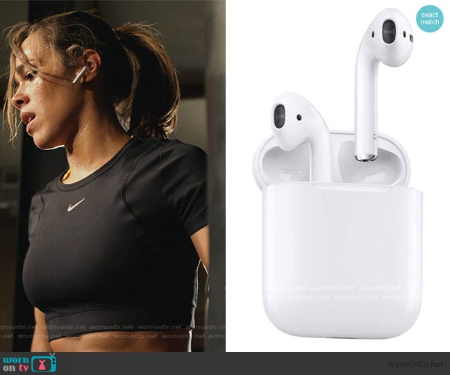 Airpods by Apple worn by Emily Lopez (Jessica Camacho) on All Rise