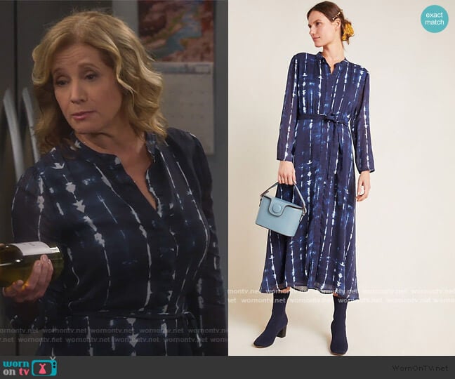 Tie-Dyed Shirtdress by Cloth & Stone at Anthropologie worn by Vanessa Baxter (Nancy Travis) on Last Man Standing