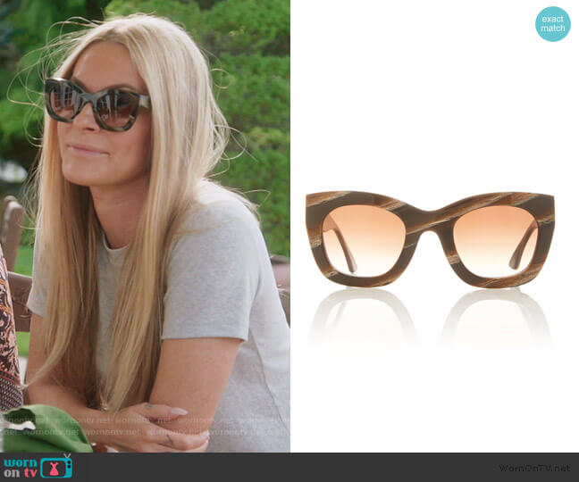 Concubiny Cat-Eye Acetate Sunglasses by Thierry Lasry worn by Leah McSweeney on The Real Housewives of New York City