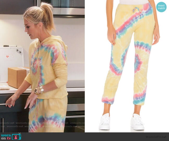 X REVOLVE Tie Dye Pant by Daydreamer worn by Tinsley Mortimer on The Real Housewives of New York City