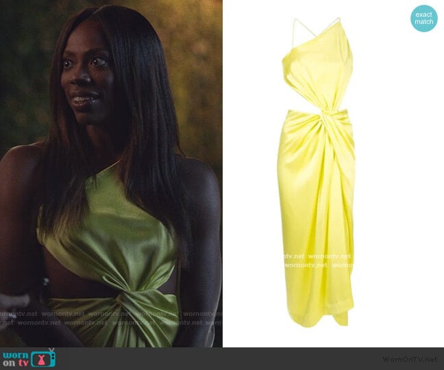 Diverge Drape Dress by Dion Lee worn by Molly Carter (Yvonne Orji) on Insecure