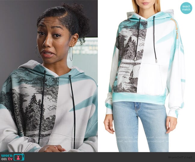 Yosemite Graphic Hoodie by Eckhaus Latta worn by Drea Barris (Iman Benson) on BlackAF