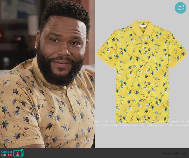 Floral Polo by Etro worn by Andre Johnson (Anthony Anderson) on Black-ish