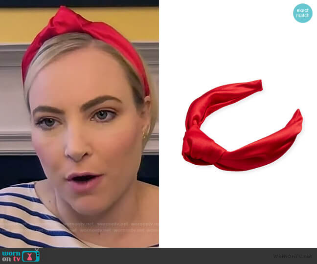 Karyn Knotted Satin Headband by Eugenia Kim worn by Meghan McCain on The View