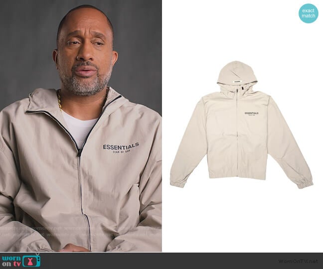 WornOnTV: Kenya's white Essentials windbreaker jacket on BlackAF