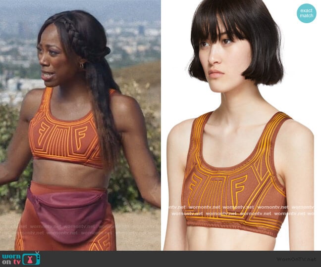 fendi orange sports bra