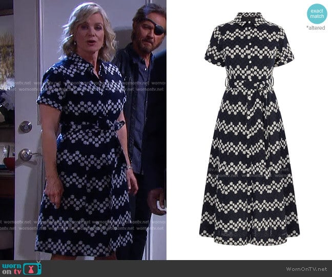 Floral Embroidered Maxi Dress by Karen Millen worn by Kayla Brady (Mary Beth Evans) on Days of our Lives