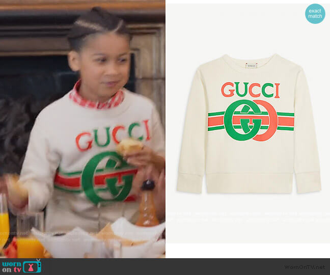 GG logo Jumper by Gucci worn by Ravi Cabot-Conyers on BlackAF worn by Kam Barris (Ravi Cabot-Conyers) on BlackAF