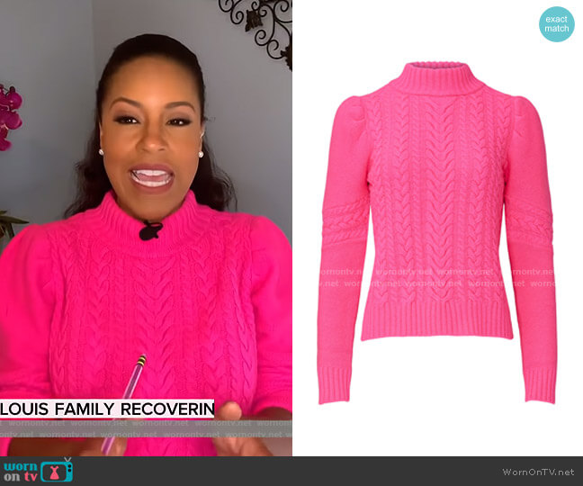 Isabella Cable Knit Sweater by Generation Love worn by Sheinelle Jones on Today