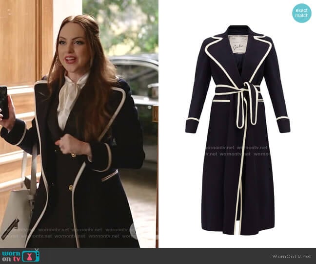 The Belinda Coat by Giuliva Heritage worn by Fallon Carrington (Elizabeth Gillies) on Dynasty