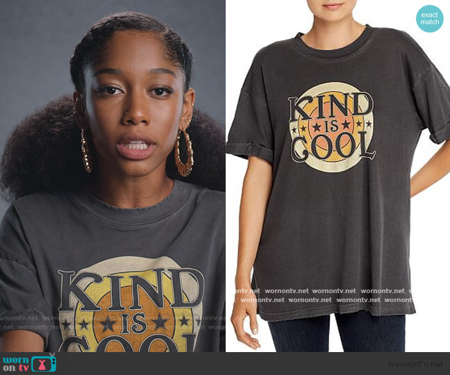 Kind Is Cool Retro Tee by Girl Dangerous worn by Drea Barris (Iman Benson) on BlackAF