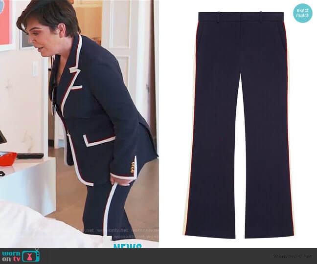 Viscose bootcut pant by Gucci worn by Kris Jenner on Keeping Up with the Kardashians