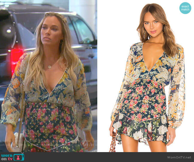 Della Dress by Hemant and Nandita worn by Teddi Mellencamp Arroyave on The Real Housewives of Beverly Hills