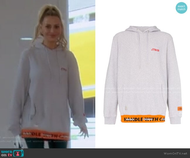 CTNMB Print Cotton Hoodie by Heron Preston worn by Dorit Kemsley on The Real Housewives of Beverly Hills