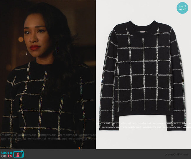 Fine-knit Sweater by H&M worn by Iris West (Candice Patton) on The Flash