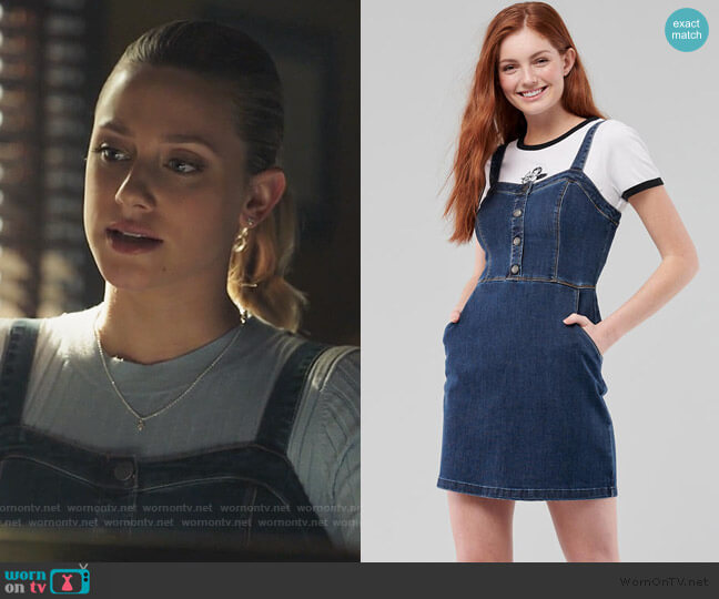 Button Front Mini Dress by Hollister worn by Betty Cooper (Lili Reinhart) on Riverdale