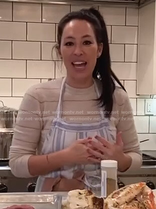 Joanna Gaines’s white striped sweater on Today