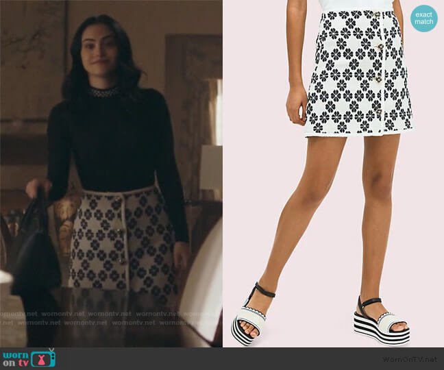 Space Tweed Skirt by Kate Spade worn by Veronica Lodge (Camila Mendes) on Riverdale