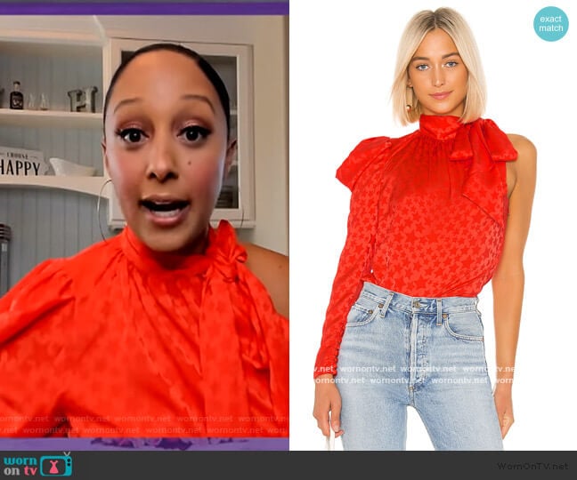 The Anais Blouse by L'Academie worn by Tamera Mowry on The Real