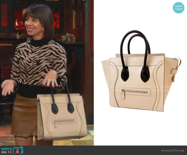 Luggage Hand bag by Celine worn by Elizabeth (Natasha Leggero) on Broke