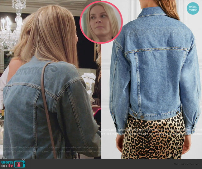 Bintage Denim Jacket by Maje worn by Leah McSweeney  on The Real Housewives of New York City