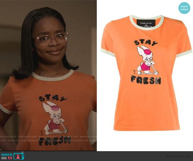 x Magda Archer Stay Fresh T-shirt by Marc Jacobs worn by Diane Johnson (Marsai Martin) on Black-ish