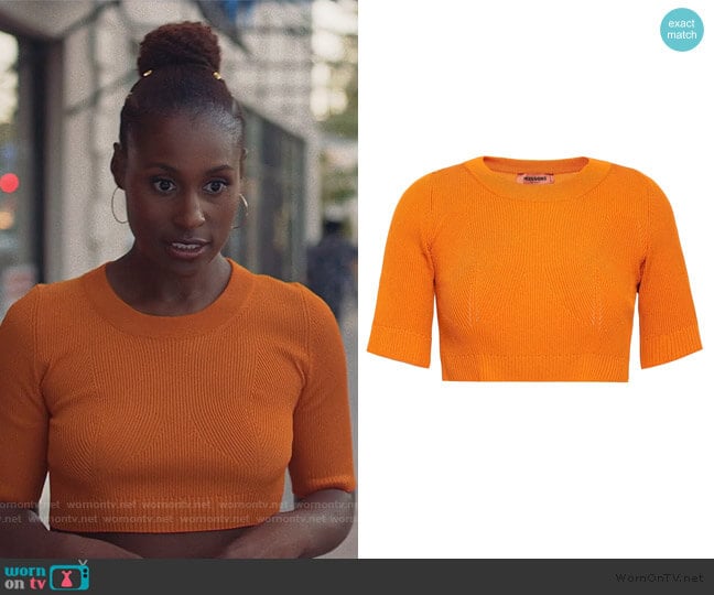 Cropped Ribbed Knit Top by Missoni worn by Issa Dee (Issa Rae) on Insecure