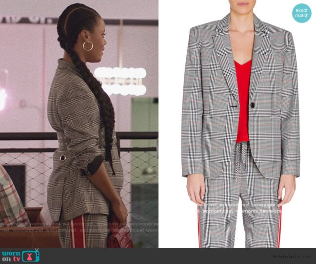 Glen Plaid Blazer and Pants by Monse worn by Condola (Christina Elmore) on Insecure