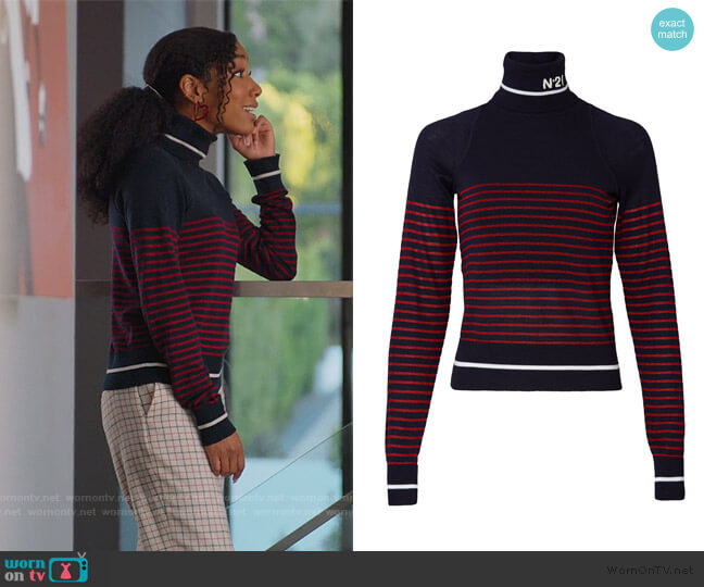 Knit Logo Turtleneck by No.21 worn by Kenya Barris (Kenya Barris) on BlackAF