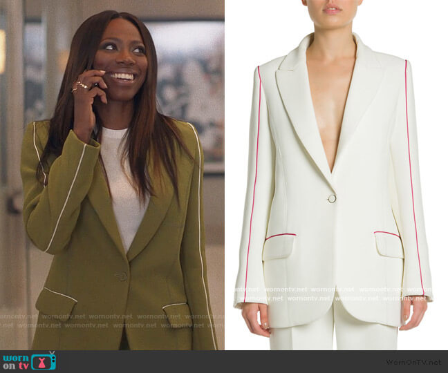 Bonded Multi-Detail Tomboy Jacket by Off-White worn by Molly Carter (Yvonne Orji) on Insecure