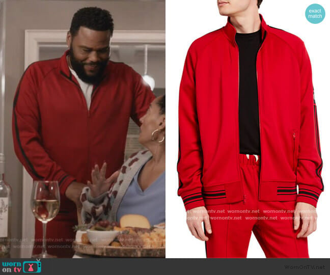 Ball Track Jacket by Ovadia worn by Andre Johnson (Anthony Anderson) on Black-ish