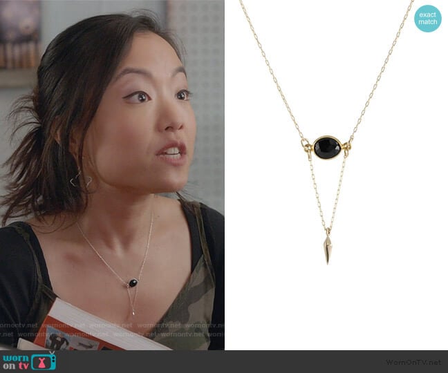 Onyx Point Necklace by Peggy Li worn by Janet (Andrea Bang) on Kims Convenience